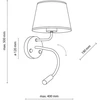 Sieninis šviestuvas MAJA Juodas 10081 TK Lighting skaitymo lempa
