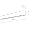 Sieninis šviestuvas Nowodvorski Metalinė sieninė juostelė „Straight Wall“ 7594 minimalistinė juoda