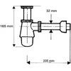 Sifonas McAlpine 5 / 4 "chromo buteliukas (220CB)