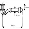 Sifonas McAlpine 5 / 4 "vamzdelis su chromo pusės valymu (225CB)