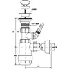 Sifonas McAlpine butelis 5 / 4 "DN32 mažai balta (HC1LWM)