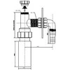 Sifonas McAlpine DN50 chromas (HC14WM50)