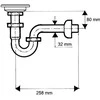 Sifonas McAlpine vamzdis 5 / 4 "DN32 chromas (215 + 255CB)