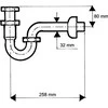 Sifonas McAlpine vamzdis 5 / 4 "DN32 chromas (215CB)