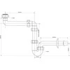 Sifonas McAlpine vamzdis 5 / 4 "DN32 su baltu plėtiniu (HC4PF- 32SPS)
