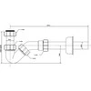 Sifonas McAlpine vamzdis 5 / 4 "su pailgu baltu nuotoliu (HC23)