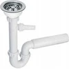 Sifonas Vamzdinis kriauklės sifonas 3,5x50 mm su jungtimi prie skalbimo mašinos arba indaplovės