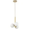 Pakabinamas šviestuvas Lampa wisząca Sigma Sigma Perla 33605 lampa wisząca zwis balta kule ball 3x12W G9 balta/smėlio sp.