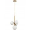 Pakabinamas šviestuvas Lampa wisząca Sigma Sigma Perla 33606 lampa wisząca zwis balta kule ball 4x12W G9 balta/smėlio sp.