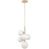 Pakabinamas šviestuvas Lampa wisząca Sigma Perla 33607 lampa wisząca zwis balta kule ball 5x12W G9 balta/smėlio sp.