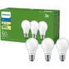 Signify „Philips Classic LED-A-Label“ lempa 60 W E27 matinė šilta lemputė, 3 vnt. pakuotėje
