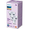 Signify „Philips“ klasikinė LED lemputė, 35 W, GU10, šiltai balta, 255 lm, sidabrinė, 2 vnt. pakuotėje