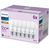 Signify „Philips“ LED įprasta lempa su 100 W, E27 pagrindu, matinė, šiltai balta (2700 K) pakuotė po 6