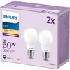Signify „Philips“ LED klasikinė lempa, 60 W, E27, šiltai balta, 806 lm, matinė, 2 vnt. pakuotėje