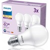 Signify „Philips“ LED klasikinė lempa 40W E27 šiltai balta 470lm matinė 3 vnt. pakuotėje