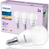 Signify „Philips“ LED klasikinė lempa 40W E14, šiltai balta, 470lm, matinė, 3 vnt. pakuotėje