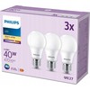 Signify „Philips“ LED klasikinė lempa 40W E27 šiltai balta 470lm matinė 3 vnt. pakuotėje