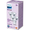 Signify Philips LED klasikinė lempa 50W GU10 Kaltweiß 390lm Sidabrinė 2er P