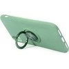 Dėklas SILICONE RING SAMSUNG GALAXY A42 Žalias