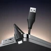 Silikoninis laidas USB A į Lightning Hoco 2,4A 1 m X124 juodas