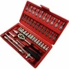 SILVER Sidabrinis Tools Galvučių su terkšle rinkinys 1/4″, 46vnt.