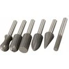 SILVER FREZY TRZPIENIOWE DO METALU 6szt. /Sidabrinis