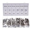 SILVER NITONAKRĘTKI ALUMINIOWE M3-M10 150szt. MIX /Sidabrinis