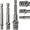 SILVER Sidabrinis KOMPLET ADAPTERÓW / UCHWYTÓW DO NASADEK 3 vnt.. 1/2-3/8-1/4"