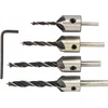 Grąžtas SILVER Sidabrinis WIERTŁA DO DREWNA Z POGŁĘBIACZEM 3-6mm 5szt.