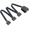 SilverStone SATA 15 kontaktų - SATA 15 kontaktų x3, 1,8m, Juoda (SST-CP06-L)