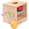 Simba Montessori medinis kubas su kamuoliukais dėlionė vaikams, 6 detalės