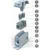 Simet Al/Cu srieginio bėgio jungtis STB 50-2 (87320) SIMBLOCK mėlyna 81002003