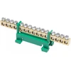 Simet Gnybtų juosta PE15 apsauginė 15-takelių 16mm 400V AC 63A žalia 81702005
