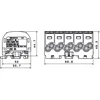 Simet Paskirstymo blokas – atšaka Al/Cu SCB 25-5X (80150) SIMBLOCK sza/no/zie 81500020