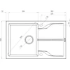 Deante granitinė virtuvinė plautuvė Deante Andante, ZQN_2113, Graphite