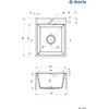Deante granitinė virtuvinė plautuvė Deante Eridan, ZQE_S104, Metallic pilkas