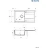 Deante granitinė virtuvinė plautuvė Deante Eridan, ZQE_N113, Nero