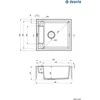 Deante granitinė virtuvinė plautuvė su magnetais Deante Magnetic ZRM T103, Anthracite