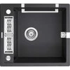 Deante granitinė virtuvinė plautuvė su magnetais Deante Magnetic ZRM G103, Metallic graphite