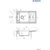 Deante granitinė virtuvinė plautuvė su magnetais Deante Magnetic ZRM G113, Metallic graphite