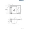 Deante granitinė virtuvinė plautuvė su magnetais Deante Magnetic ZRM T11A, Anthracite