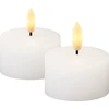 Sirius Sirius Sille T-light 2 pcs. Set, Ø6cm, H3,4cm, baltas