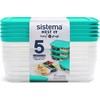 Sistema Nest-It maisto laikymo konteineriai - komplektas 5 vnt (Aqua)