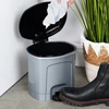 Bigbuy Home Šiukšlių dėžė plastikinė su pedalu 3 l pilka