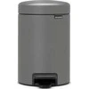 Brabantia Šiukšlių dėžė 3L su pamina NewIcon, mineral concrete pilkas