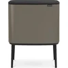 Šiukšlių dėžė Brabantia Bo Touch, 36 l, platinos spalvos