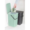 Šiukšliadėžė Brabantia Krepšys szafkowy Sort&Go 2x16l Jade Žalias/ Pilkas 214462