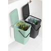 Šiukšliadėžė Brabantia Krepšys szafkowy Sort&Go 2x16l Jade Žalias/ Pilkas 214462