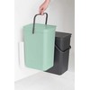 Šiukšliadėžė Brabantia Krepšys szafkowy Sort&Go 2x16l Jade Žalias/ Pilkas 214462
