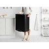 Šiukšlių dėžė Brabantia Bo su pedalu, 2 x 30 l, Juoda